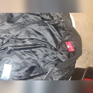 Guess Black Leather Jacket with Sleek Design